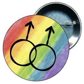 Chapa 58 mm love is love - Gay - Bandera Gay - Orgullo gay - Pride