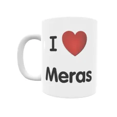 Taza - I ❤ Meras Regalo original y funcional. Taza personalizada de tu localidad.