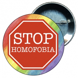 Chapa 58 mm - Stop homofobia - Gay