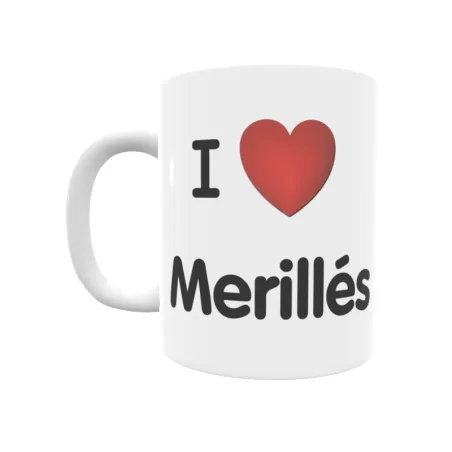 Taza - I ❤ Merillés Regalo original y funcional. Taza personalizada de tu localidad.