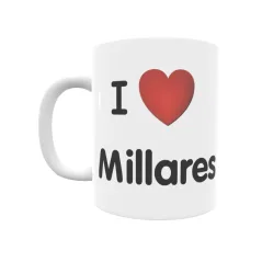 Taza - I ❤ Millares Regalo original y funcional. Taza personalizada de tu localidad.