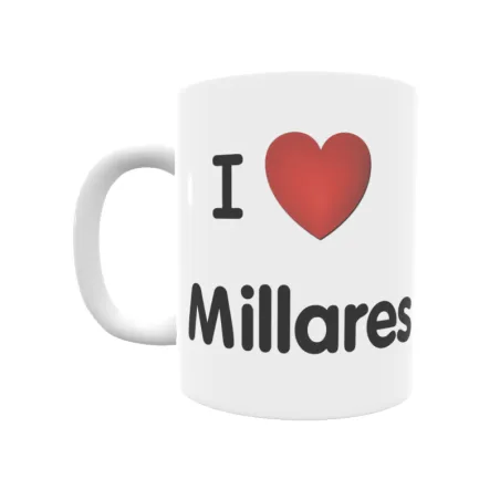 Taza - I ❤ Millares Regalo original y funcional. Taza personalizada de tu localidad.