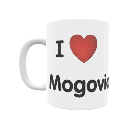 Taza - I ❤ Mogovio Regalo original y funcional. Taza personalizada de tu localidad.