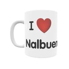 Taza - I ❤ Nalbuena Regalo original y funcional. Taza personalizada de tu localidad.