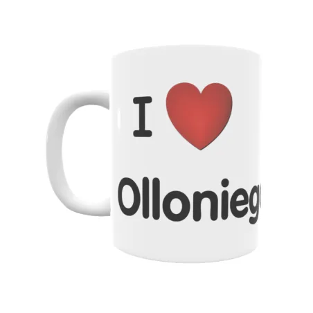 Taza - I ❤ Olloniego Regalo original y funcional. Taza personalizada de tu localidad.