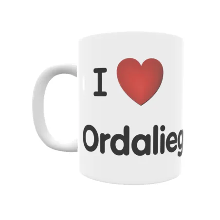 Taza - I ❤ Ordaliego Regalo original y funcional. Taza personalizada de tu localidad.