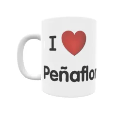 Taza - I ❤ Peñaflor Regalo original y funcional. Taza personalizada de tu localidad.