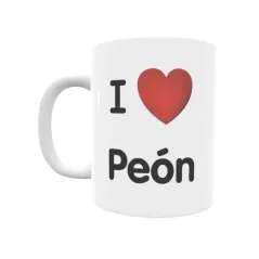 Taza - I ❤ Peón Regalo original y funcional. Taza personalizada de tu localidad.