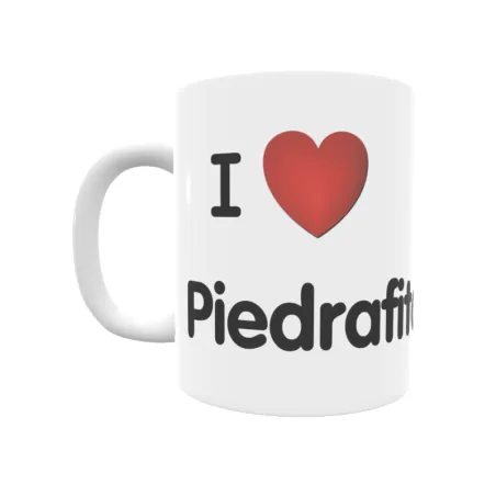 Taza - I ❤ Piedrafita Regalo original y funcional. Taza personalizada de tu localidad.