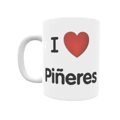 Taza - I ❤ Piñeres Regalo original y funcional. Taza personalizada de tu localidad.