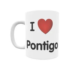 Taza - I ❤ Pontigo Regalo original y funcional. Taza personalizada de tu localidad.