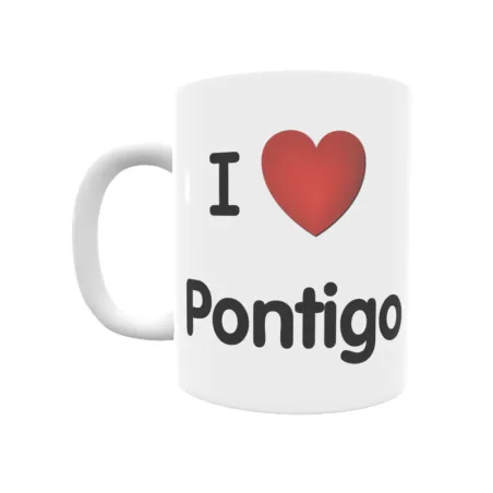 Taza - I ❤ Pontigo Regalo original y funcional. Taza personalizada de tu localidad.