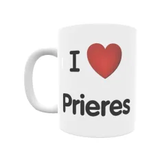 Taza - I ❤ Prieres Regalo original y funcional. Taza personalizada de tu localidad.