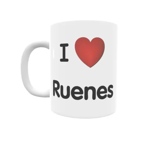 Taza - I ❤ Ruenes Regalo original y funcional. Taza personalizada de tu localidad.