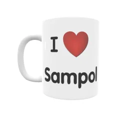 Taza - I ❤ Sampol Regalo original y funcional. Taza personalizada de tu localidad.