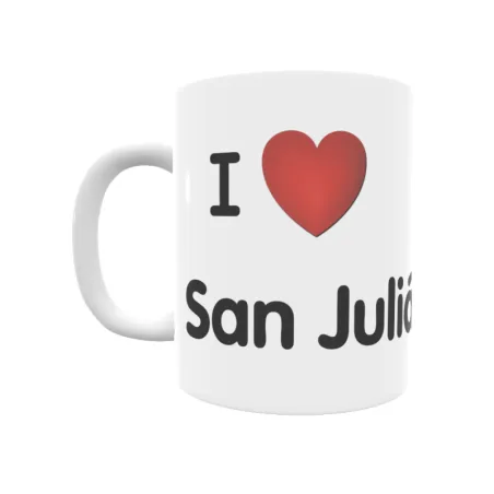 Taza - I ❤ San Julián Regalo original y funcional. Taza personalizada de tu localidad.