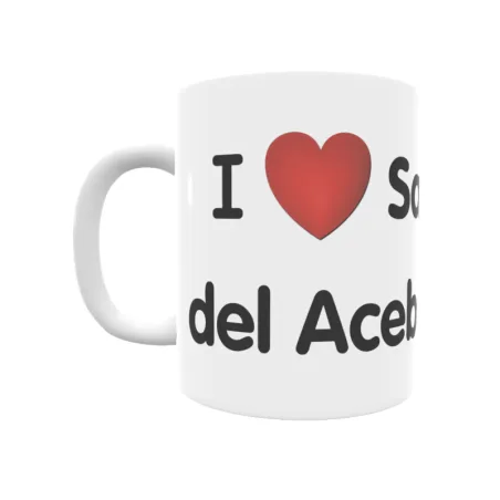 Taza - I ❤ San Roque del Acebal Regalo original y funcional. Taza personalizada de tu localidad.