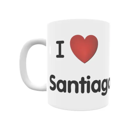 Taza - I ❤ Santiago Arenas Regalo original y funcional. Taza personalizada de tu localidad.