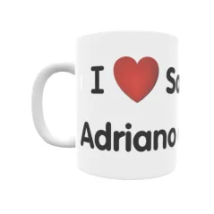 Taza - I ❤ Santo Adriano del Monte Regalo original y funcional. Taza personalizada de tu localidad.