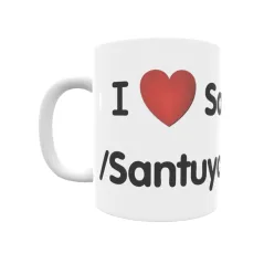 Taza - I ❤ Santullano/Santuyanu Regalo original y funcional. Taza personalizada de tu localidad.