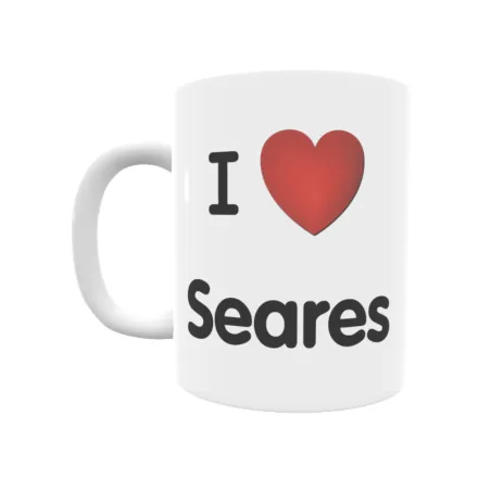 Taza - I ❤ Seares Regalo original y funcional. Taza personalizada de tu localidad.