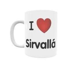 Taza - I ❤ Sirvallá Regalo original y funcional. Taza personalizada de tu localidad.