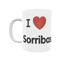 Taza - I ❤ Sorribas Regalo original y funcional. Taza personalizada de tu localidad.