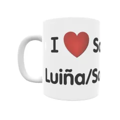 Taza - I ❤ Soto de Luiña/Soutu Lluiña Regalo original y funcional. Taza personalizada de tu localidad.