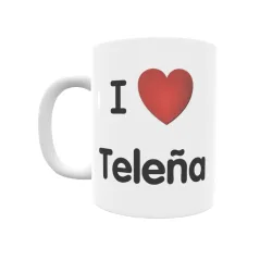 Taza - I ❤ Teleña Regalo original y funcional. Taza personalizada de tu localidad.