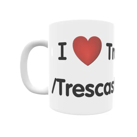 Taza - I ❤ Trascastro/Trescastru Regalo original y funcional. Taza personalizada de tu localidad.