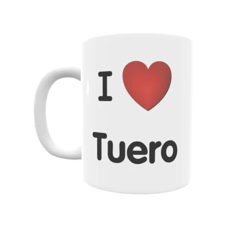 Taza - I ❤ Tuero Regalo original y funcional. Taza personalizada de tu localidad.