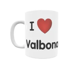 Taza - I ❤ Valbona Regalo original y funcional. Taza personalizada de tu localidad.