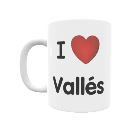 Taza - I ❤ Vallés Regalo original y funcional. Taza personalizada de tu localidad.