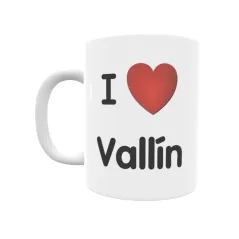 Taza - I ❤ Vallín Regalo original y funcional. Taza personalizada de tu localidad.