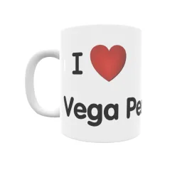 Taza - I ❤ Vega Peridiello Regalo original y funcional. Taza personalizada de tu localidad.