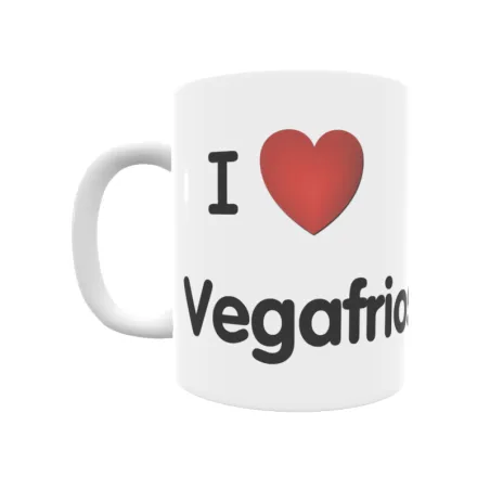 Taza - I ❤ Vegafriosa Regalo original y funcional. Taza personalizada de tu localidad.