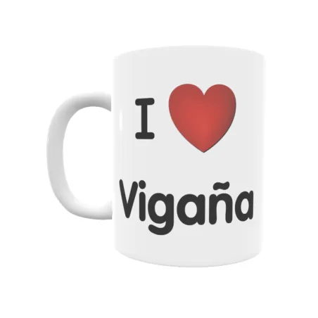 Taza - I ❤ Vigaña Regalo original y funcional. Taza personalizada de tu localidad.