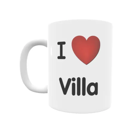 Taza - I ❤ Villa Regalo original y funcional. Taza personalizada de tu localidad.