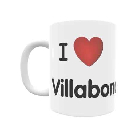 Taza - I ❤ Villabona Regalo original y funcional. Taza personalizada de tu localidad.