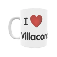 Taza - I ❤ Villacondide Regalo original y funcional. Taza personalizada de tu localidad.