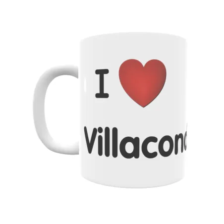 Taza - I ❤ Villacondide Regalo original y funcional. Taza personalizada de tu localidad.