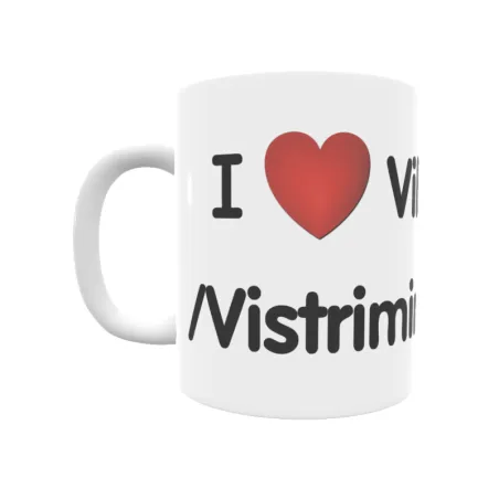 Taza - I ❤ Villaestremeri/Vistrimir Regalo original y funcional. Taza personalizada de tu localidad.