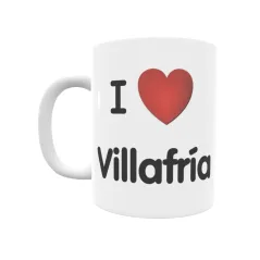 Taza - I ❤ Villafría Regalo original y funcional. Taza personalizada de tu localidad.