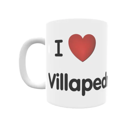 Taza - I ❤ Villapedre Regalo original y funcional. Taza personalizada de tu localidad.