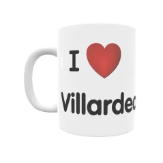 Taza - I ❤ Villardecendías Regalo original y funcional. Taza personalizada de tu localidad.