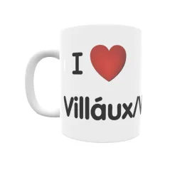 Taza - I ❤ Villáux/Viñaús Regalo original y funcional. Taza personalizada de tu localidad.