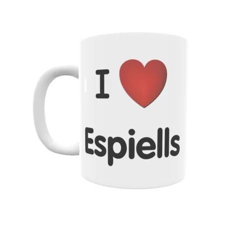 Taza - I ❤ Espiells Regalo original y funcional. Taza personalizada de tu localidad.