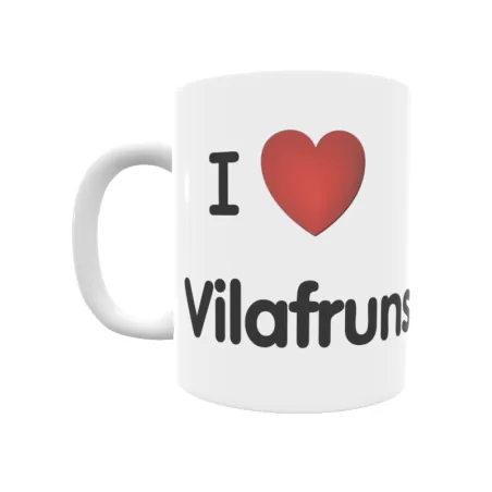 Taza - I ❤ Vilafruns Regalo original y funcional. Taza personalizada de tu localidad.