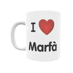 Taza - I ❤ Marfà Regalo original y funcional. Taza personalizada de tu localidad.