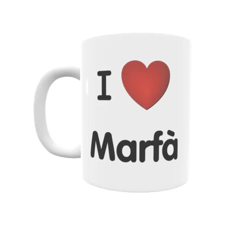 Taza - I ❤ Marfà Regalo original y funcional. Taza personalizada de tu localidad.